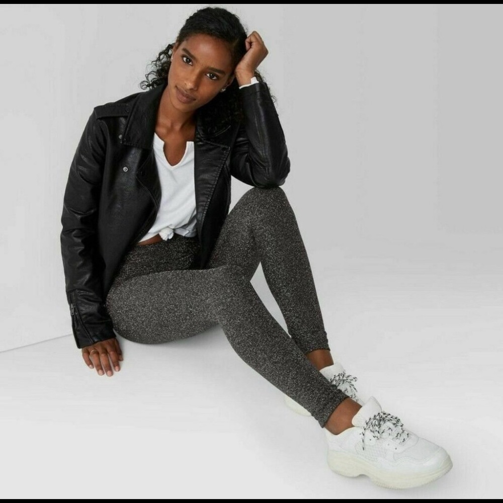 Wild fable hi rise metallic leggings, size xl